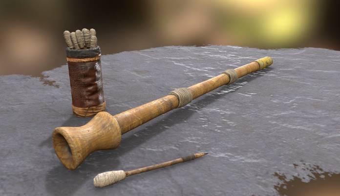 The Blowgun Aztec weapon