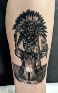 Aztec Tattoo Owls Mod.1