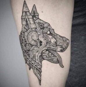 Aztec Tattoo ‘Dog’ Model 1