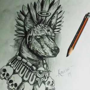 Aztec Tattoo ‘Dog’ Model 2