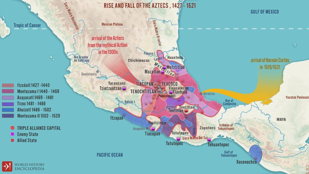 Aztec rule on a map