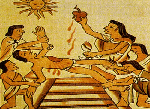 Aztec priest, challenges and sacrifices