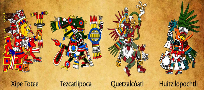 Quetzalcoatl and his three brothers