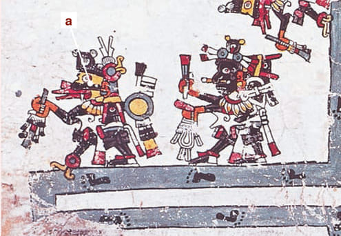 Quetzalcoatl depicted as Ehecatl-Quetzalcoatl